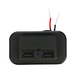 Caricabatteria auto doppio USB 4.8A con copertura antipolvere