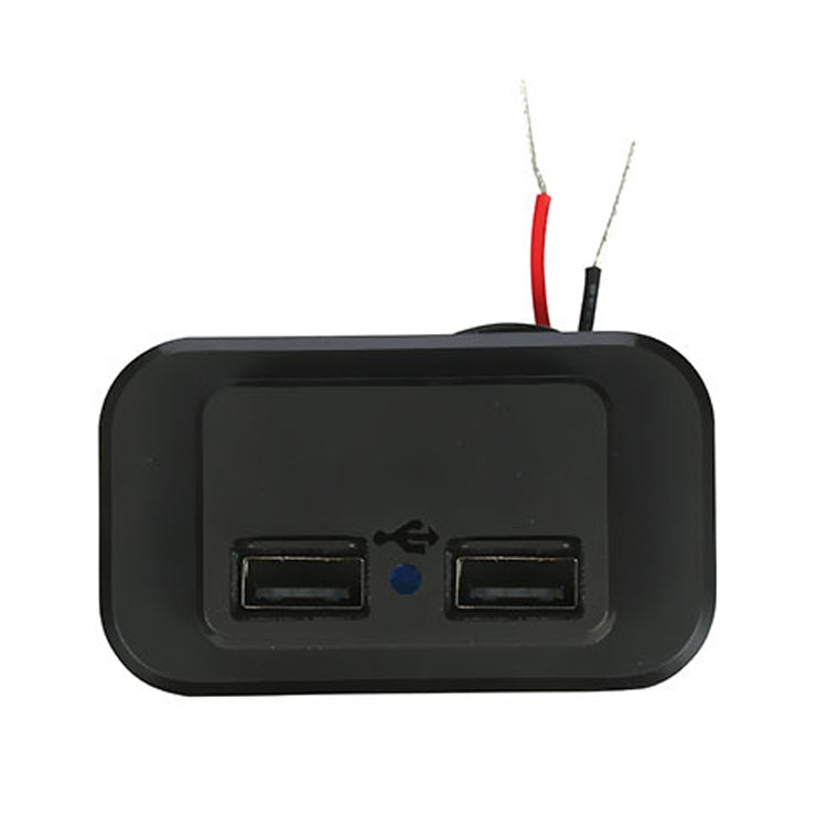 Caricabatteria auto doppio USB 4.8A con copertura antipolvere