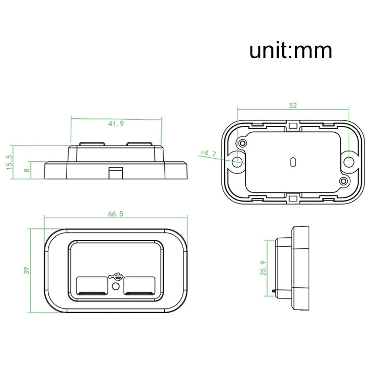 Caricabatteria auto doppio USB 4.8A con copertura antipolvere