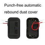 Caricabatteria auto doppio USB 4.8A con copertura antipolvere