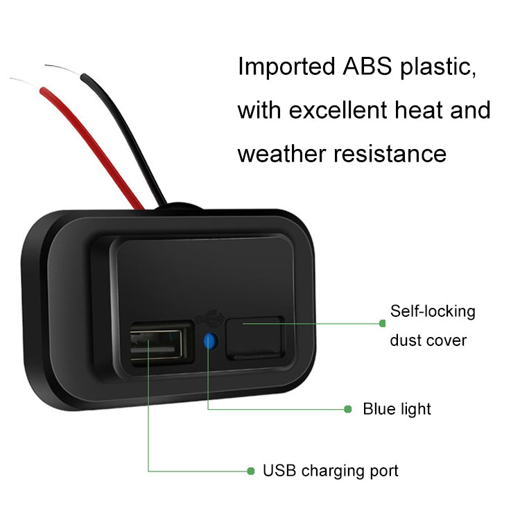Caricabatteria auto doppio USB 4.8A con copertura antipolvere