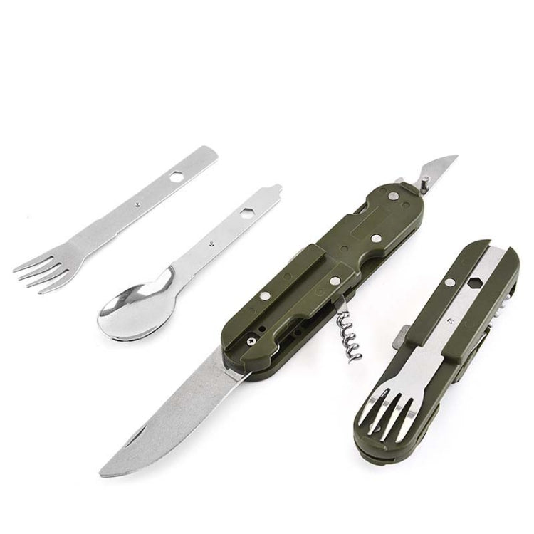 Set stoviglie da campeggio in acciaio inox pieghevole