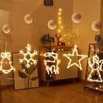 Decorazione natalizia LED con ventosa lampada sospensione