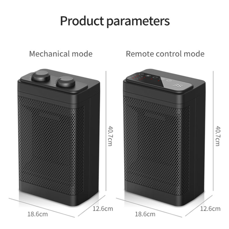 Riscaldatore elettrico da tavolo 1500W con telecomando touch