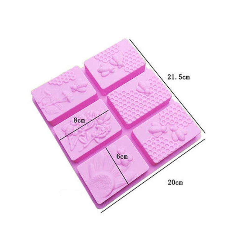 Set 2 stampi quadrati 6 celle in silicone per sapone e ghiaccio