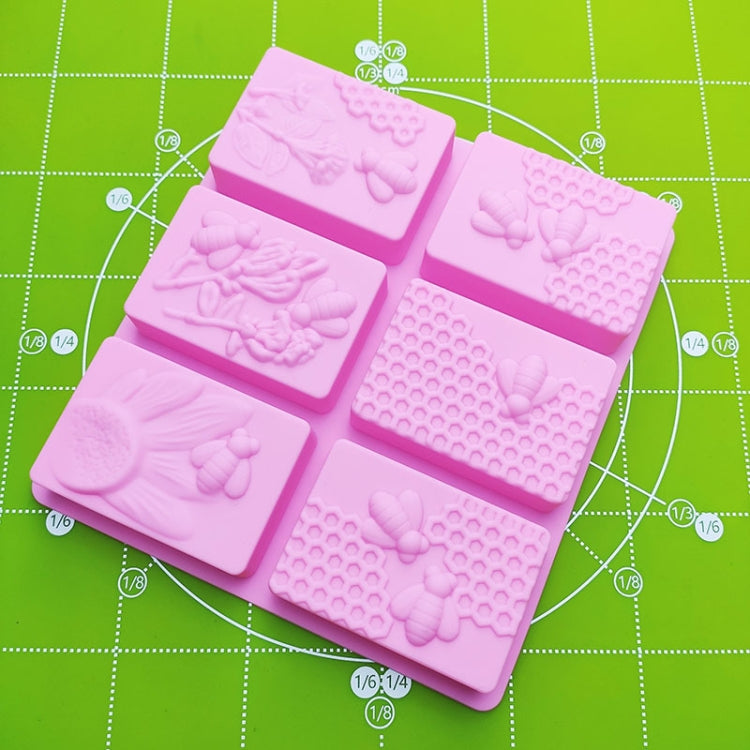 Set 2 stampi quadrati 6 celle in silicone per sapone e ghiaccio