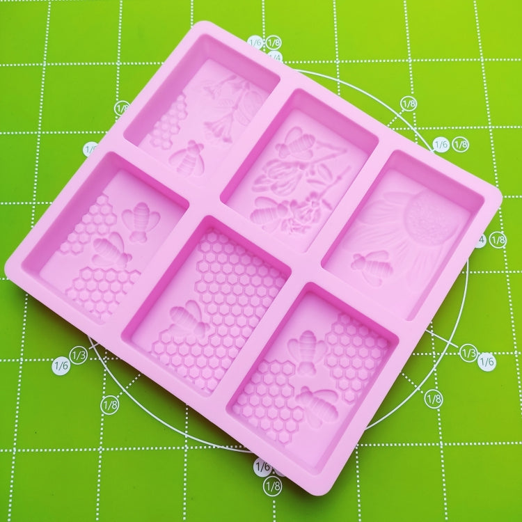 Set 2 stampi quadrati 6 celle in silicone per sapone e ghiaccio