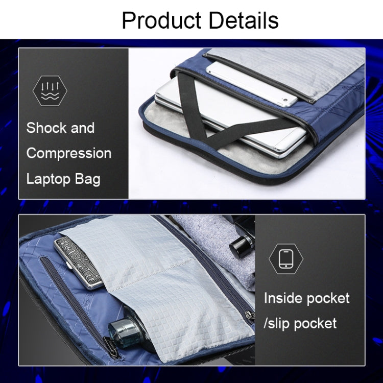 Zaino impermeabile Bopai per laptop 15" con porta USB