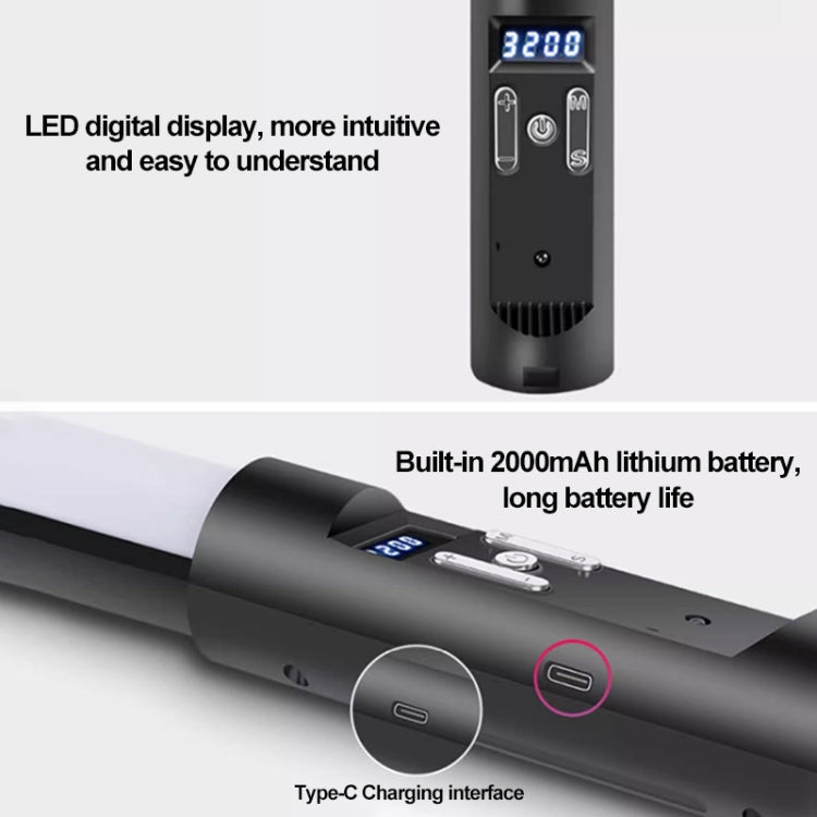 Fotografia RGB Luce di riempimento Lega di alluminio Lampada per pittura leggera a colori a mano