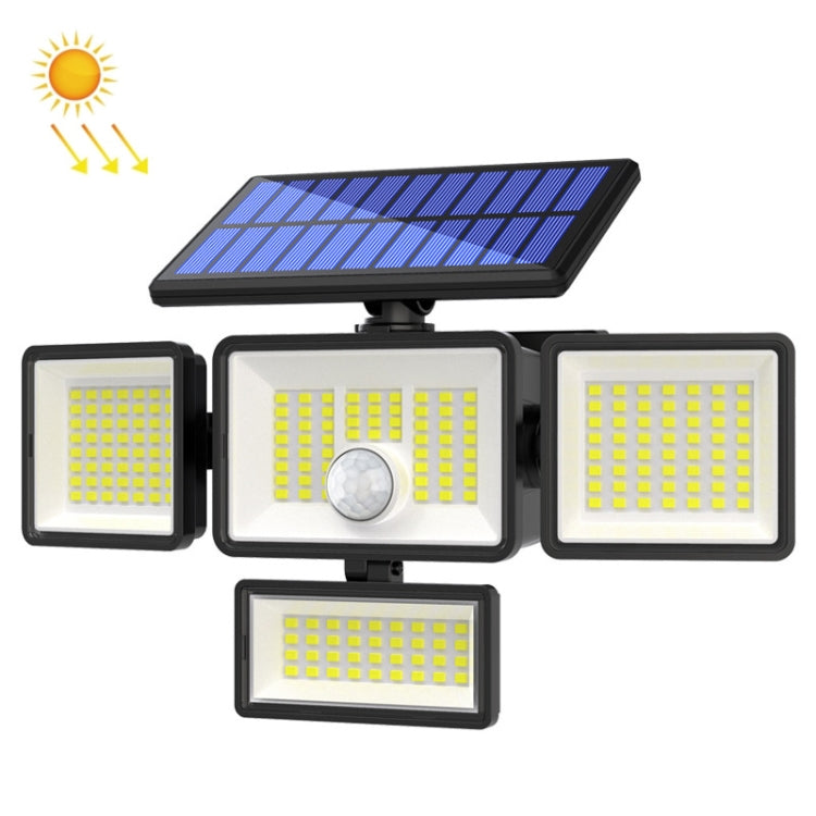 Lampada da parete solare 208 LED con sensore movimento