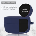 Custodia morbida in silicone con ganci per Jabra Elite 75t, Nero