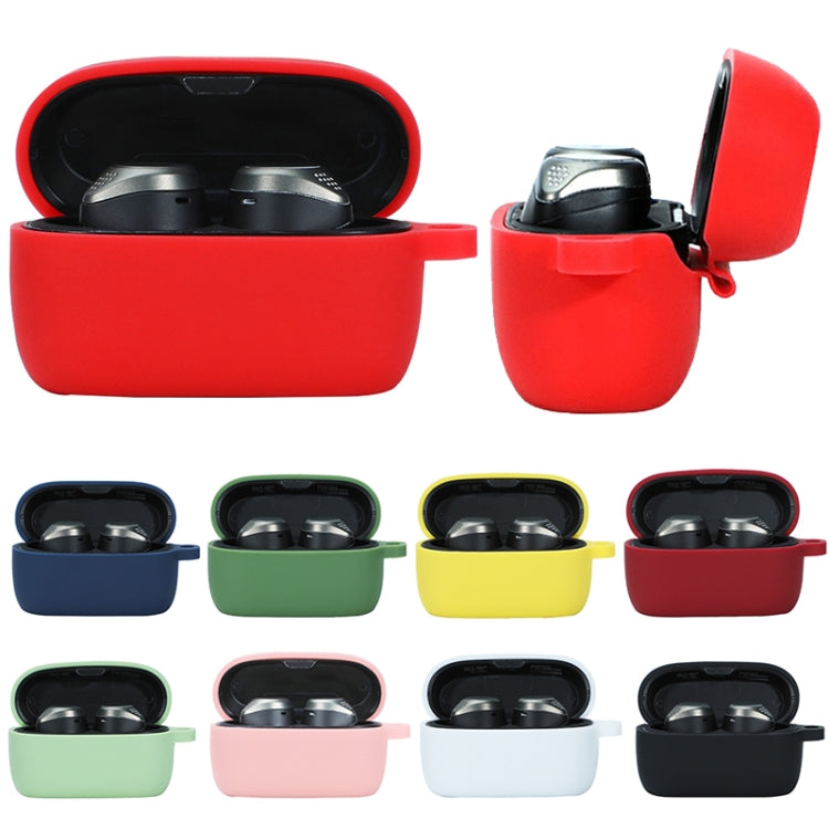 Custodia morbida in silicone con ganci per Jabra Elite 75t, Nero
