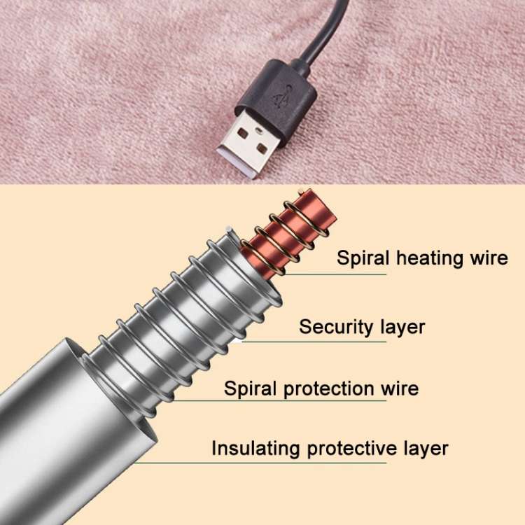 Coperta elettrica portatile USB 5V 100x80-180x80 cm