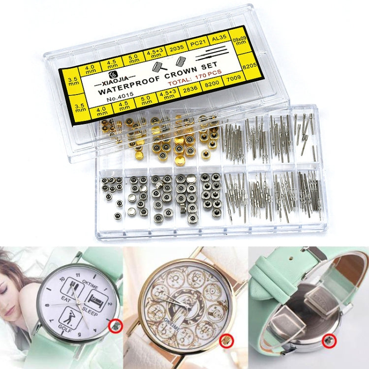 Set 170 pezzi accessori corona e stelo per orologi