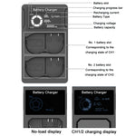 Caricabatteria per fotocamera SLR a doppia carica LCD USB