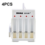 Caricabatterie USB 4 slot per batterie AAA/AA 1,2V