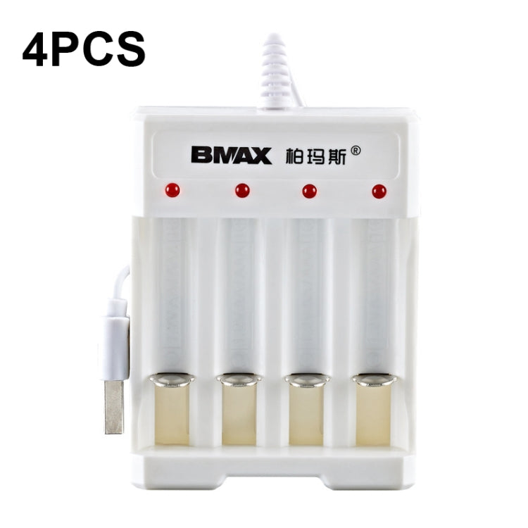 Caricabatterie USB 4 slot per batterie AAA/AA 1,2V