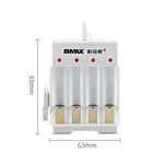 Caricabatterie USB 4 slot per batterie AAA/AA 1,2V