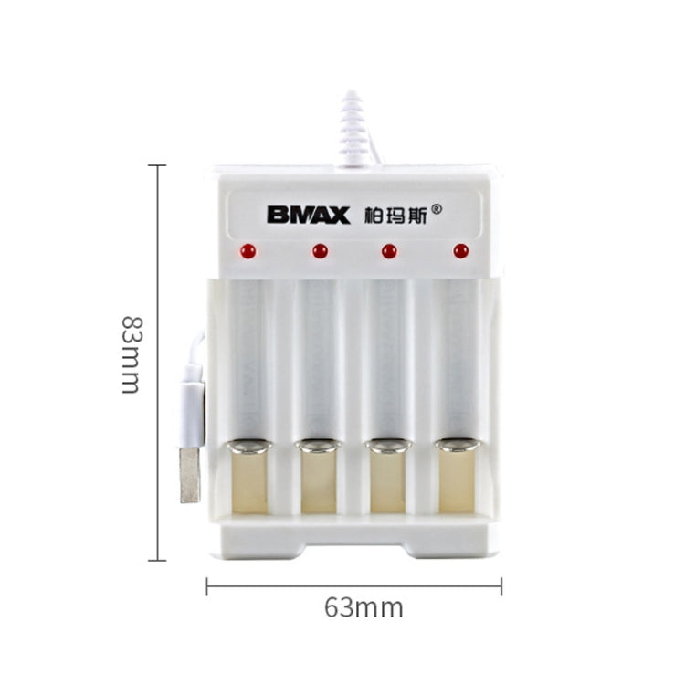 Caricabatterie USB 4 slot per batterie AAA/AA 1,2V