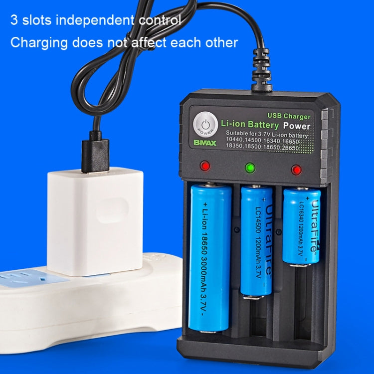 Caricabatterie BMAX 3 Slot per Batterie Li-ion 3,7-4,2V