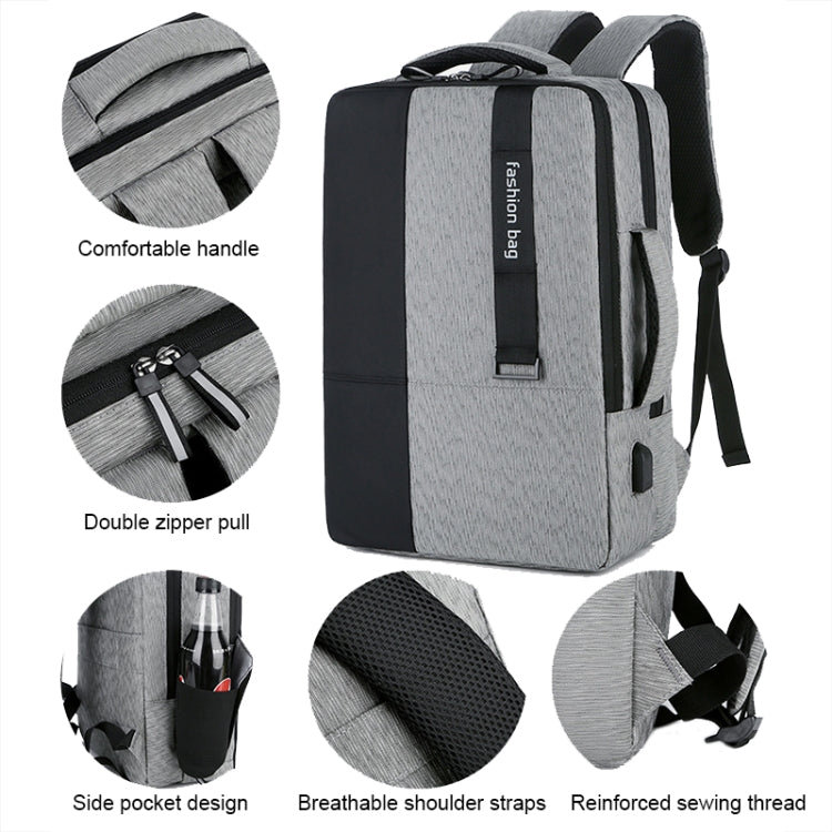 Zaino grande capacità con ricarica USB per laptop 15,6"