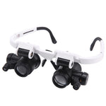 Lente d’ingrandimento da testa 8x, 15x e 23x con 2 LED
