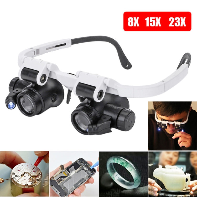 Lente d’ingrandimento da testa 8x, 15x e 23x con 2 LED - immagine 2