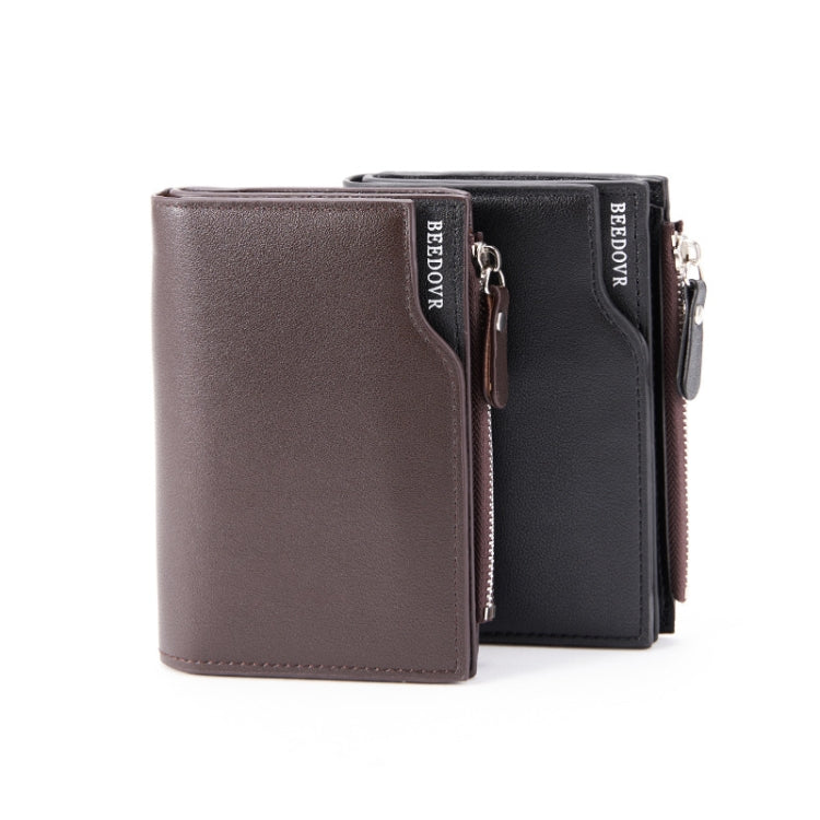 Portafoglio corto uomo con cerniera multi-card BEEDOVR 9902
