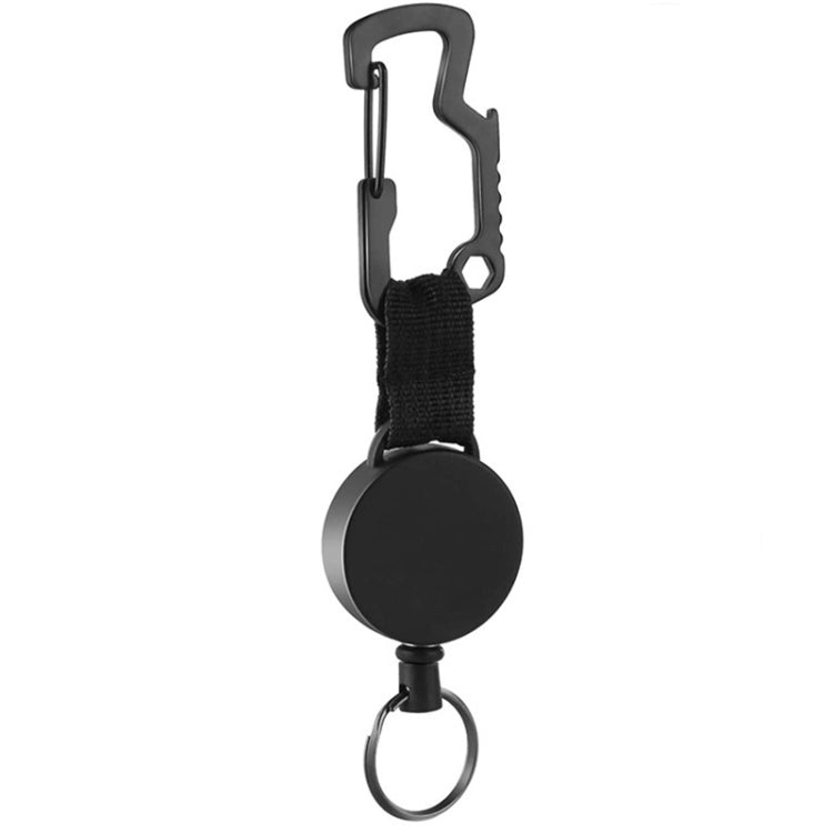 Apribottiglie con moschettone tipo D in acciaio inox 2 pezzi