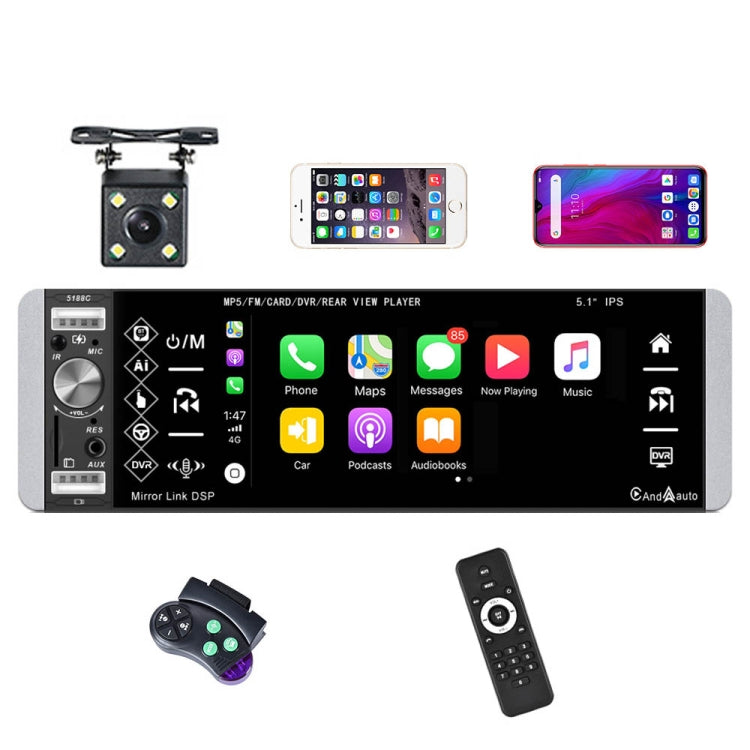 Lettore Carplay con schermo capacitivo IPS 5,1 pollici