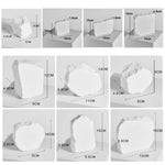 Puntelli per fotografia di ornamenti per gioielli in gesso irregolare, dimensioni:, 1.6cm Small, 1.6cm Medium, 1.6cm Large, 2.6cm Small, 2.6cm Medium, 2.6cm Large, 4.8cm Small, 4.8cm Medium, 4.8cm Large A, 4.8cm Large B