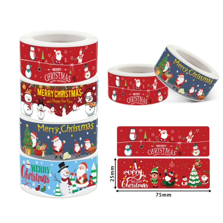 Adesivi natalizi per bambini 25x75mm 120 pezzi