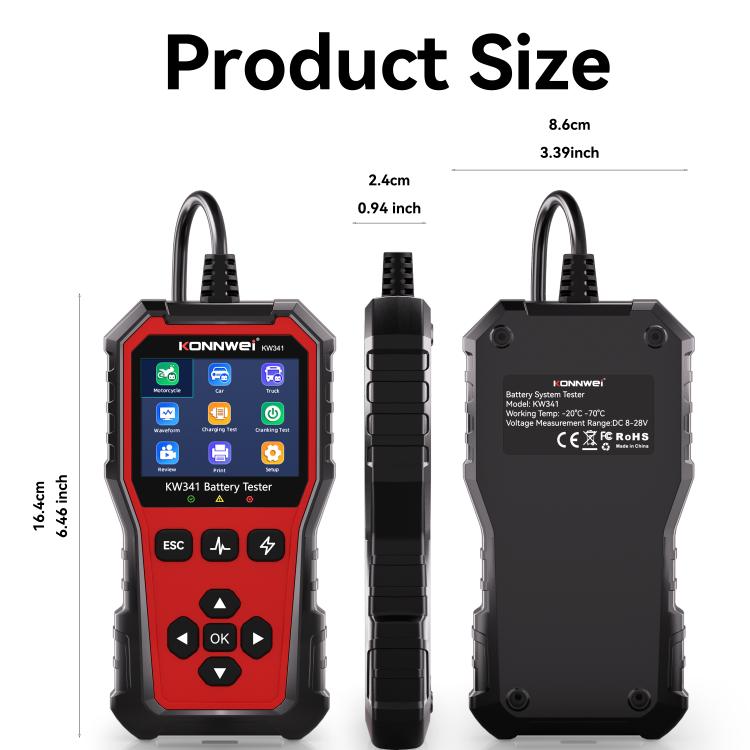 Lettore codici motore OBDII KW341 diagnostica auto