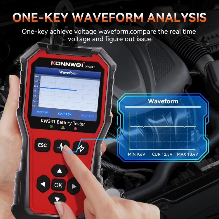 Lettore codici motore OBDII KW341 diagnostica auto