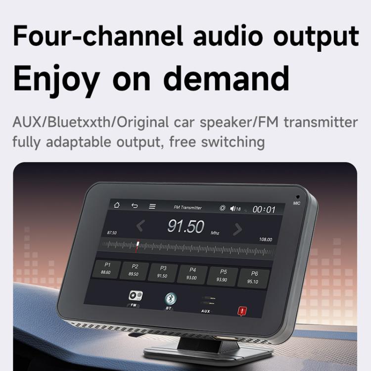 Riproduttore wireless schermo 4,7" con CarPlay e Android Auto