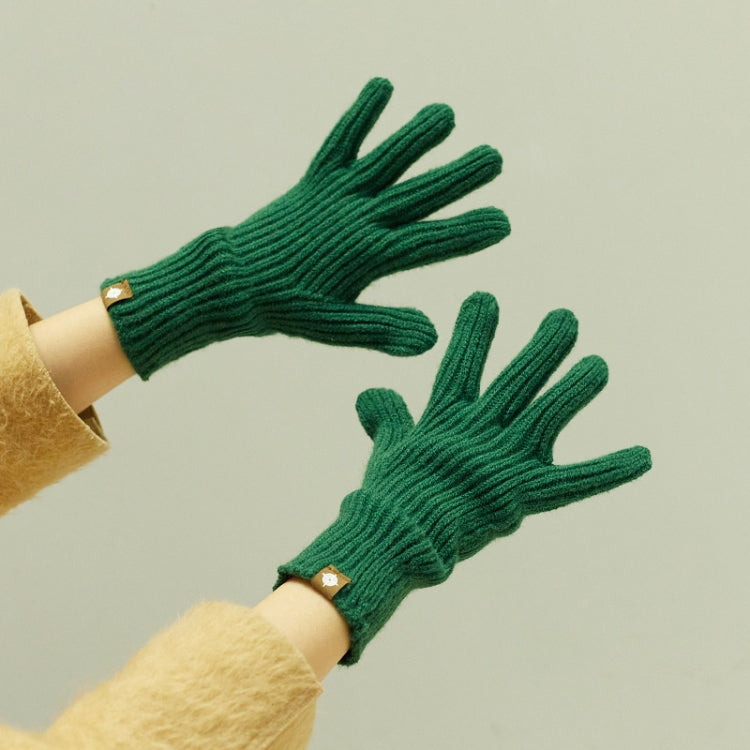 Guanti touchscreen caldi in maglia di lana a righe