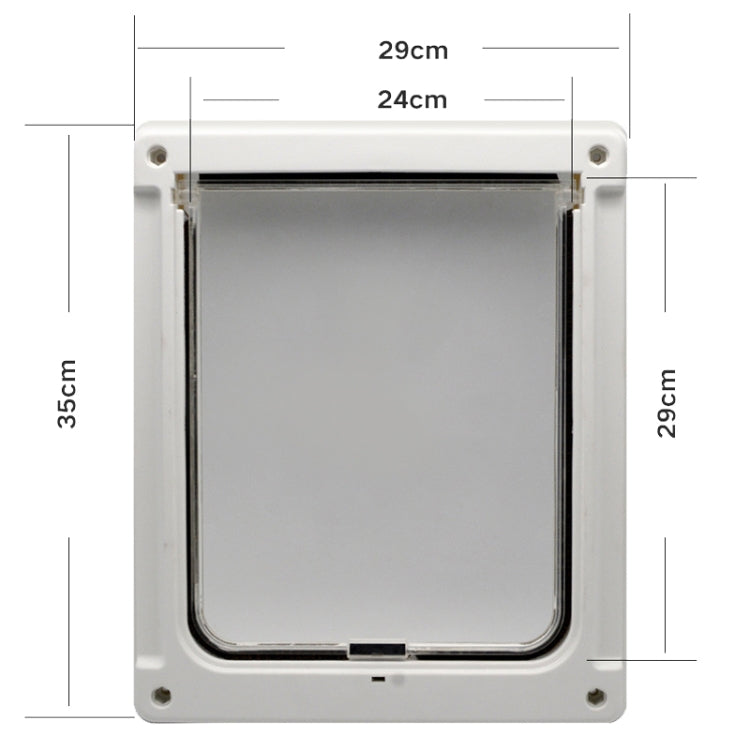 Porta per animali in ABS con foro 36x30 cm bianco