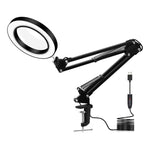 Lente d'ingrandimento 5X LED con lampada USB pieghevole