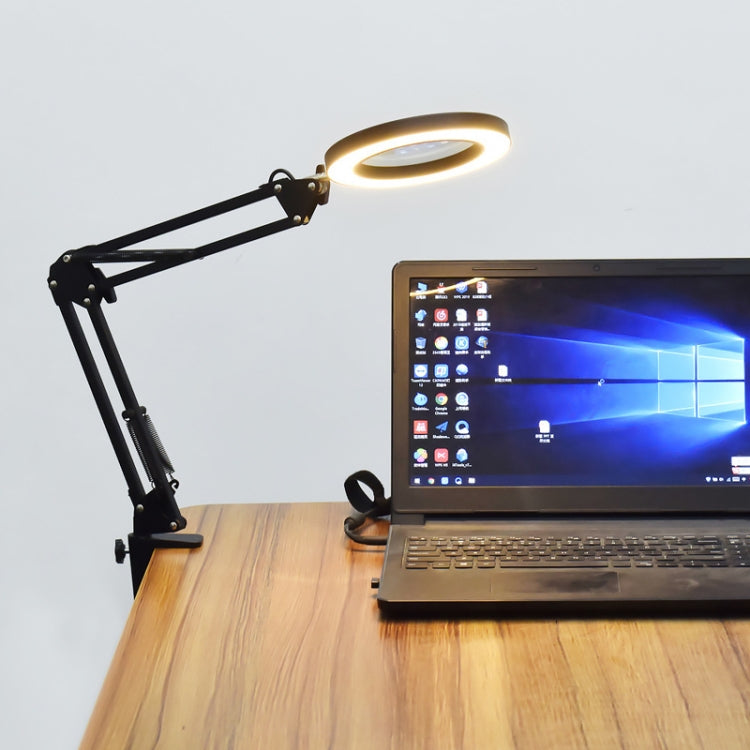 Lente d'ingrandimento 5X LED con lampada USB pieghevole
