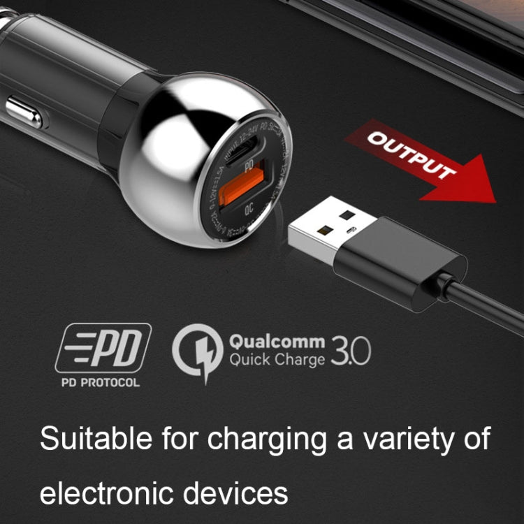 Caricabatterie rapido per auto LDNIO C1 36W PD QC 3.0