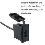 Caricabatterie auto USB singolo 2.4A 12-24V compatto