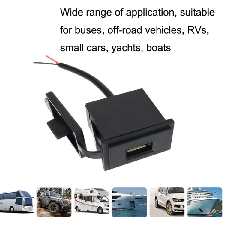 Caricabatterie auto USB singolo 2.4A 12-24V compatto