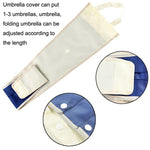 Set 3 custodie impermeabili per ombrelli auto blu e bianco