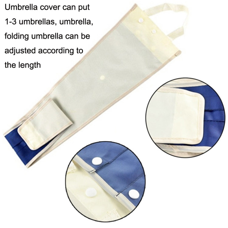 Set 3 custodie impermeabili per ombrelli auto blu e bianco