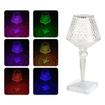 Lampada da comodino LED in acrilico con 3 colori e telecomando