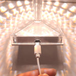 Lampada da comodino LED in acrilico con 3 colori e telecomando