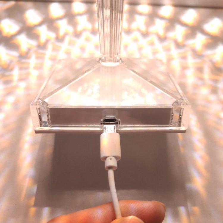 Lampada da comodino LED in acrilico con 3 colori e telecomando