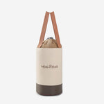 Borsa termica rotonda per pranzo con coulisse e manici