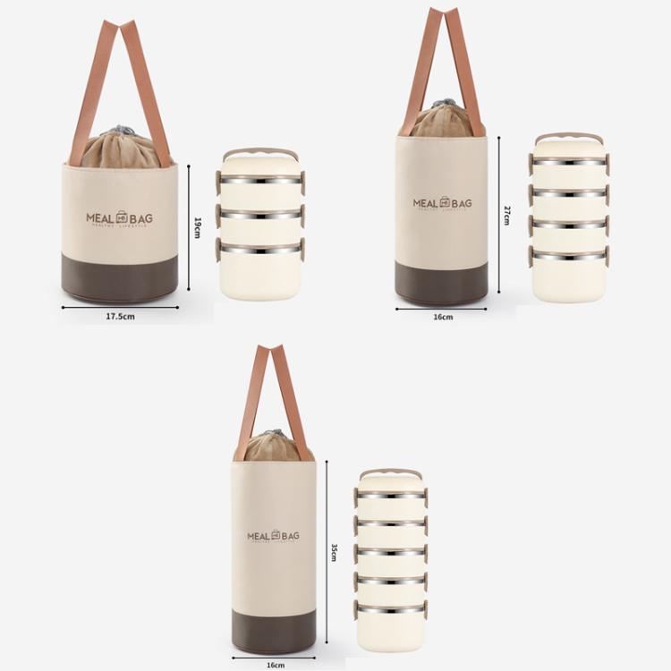 Borsa termica rotonda per pranzo con coulisse e manici