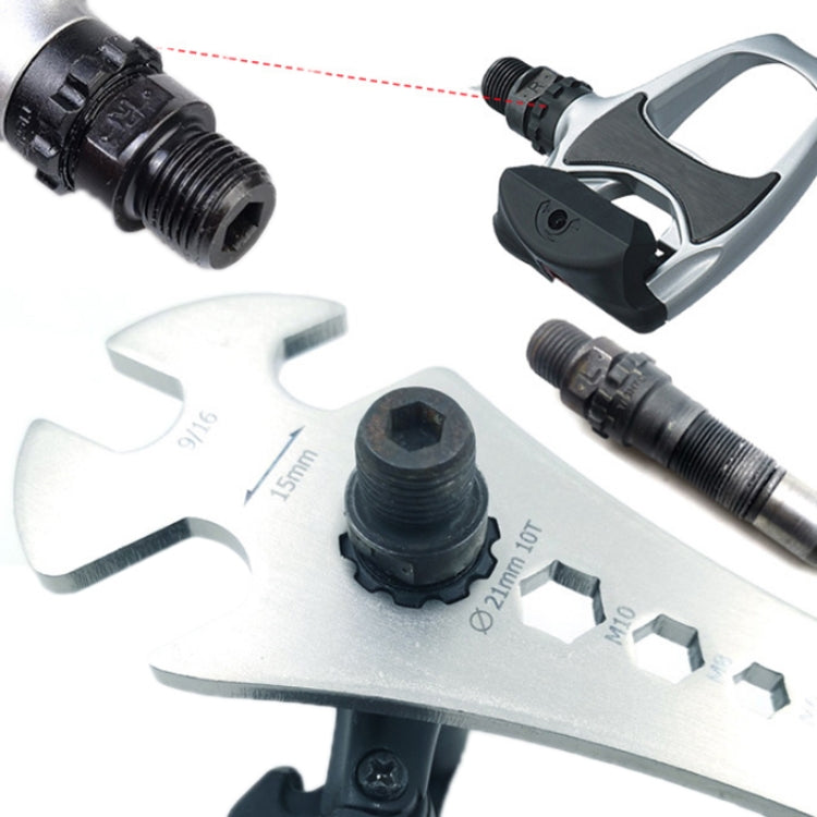 Chiave per pedali bicicletta estesa multifunzionale 6-15 mm
